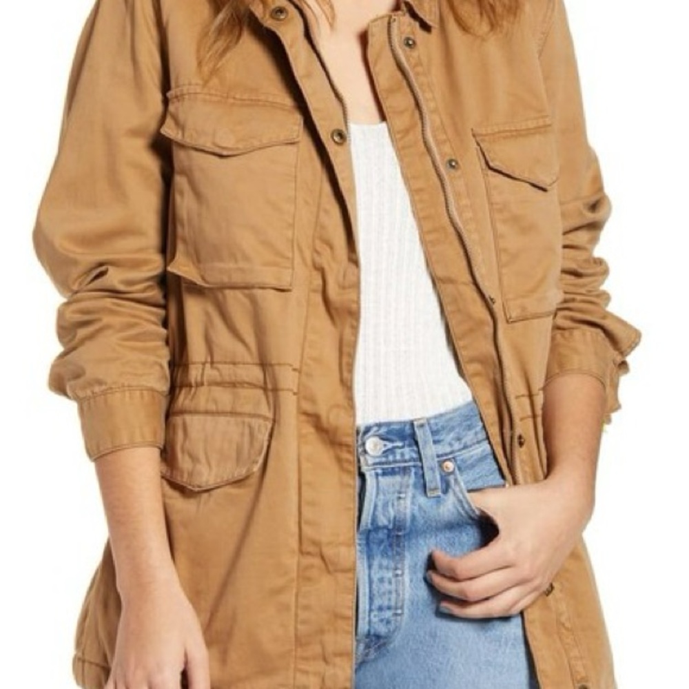 Thread & Supply Faux Fur Lined Utility Jacket